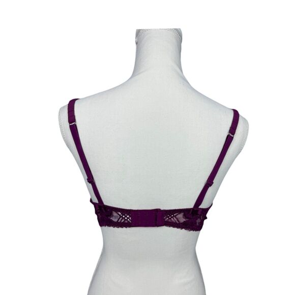 Simone Pérèle Victoire Sheer Demi In Syrah Women's Size 36E - Picture 4 of 16